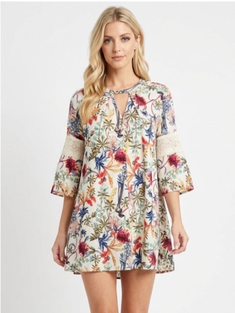 Umgee size medium floral boho skater dress